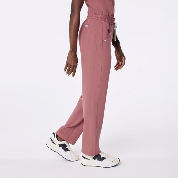 women's Mauve Davia High Waisted Straight Leg - Scrub Pant