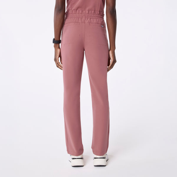 women's Mauve Davia High Waisted Straight Leg - Scrub Pant