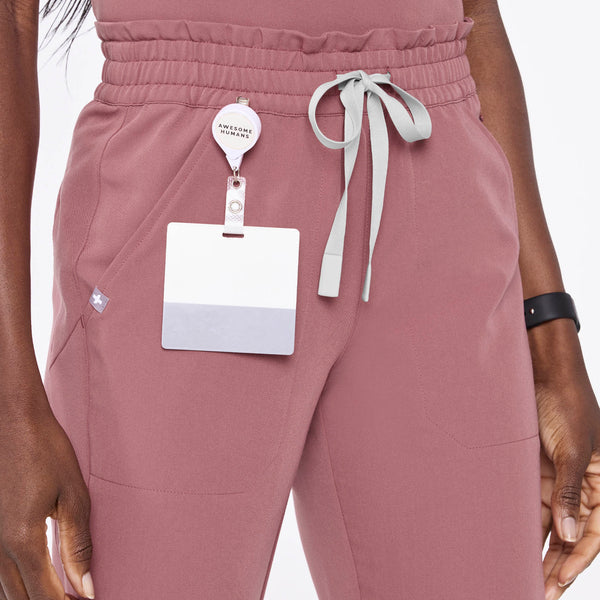 women's Mauve Regina High Waisted Slim Jogger - Scrub Pant