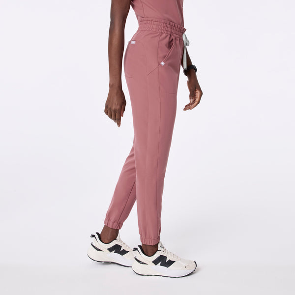 women's Mauve Regina High Waisted Slim Jogger - Scrub Pant