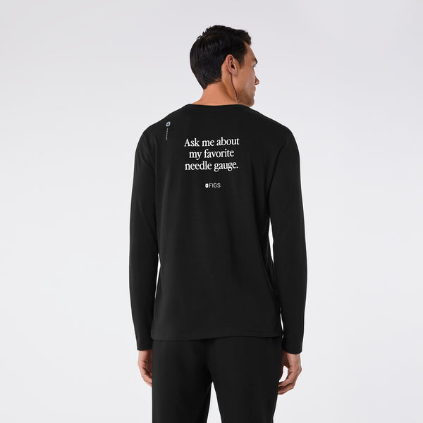 men's Black Favorite Needle Gauge Supersoft - Longsleeve Underscrub