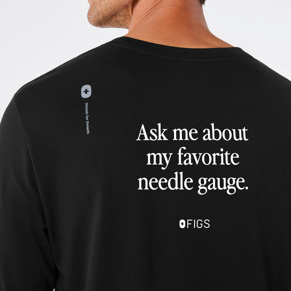 men's Black Favorite Needle Gauge Supersoft - Longsleeve Underscrub