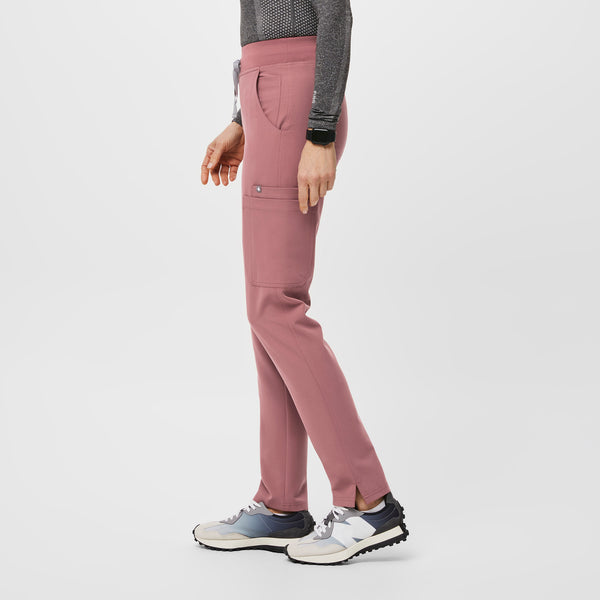women's Mauve High Waisted Yola™ - Petite Skinny Scrub Pants (3XL - 6XL)