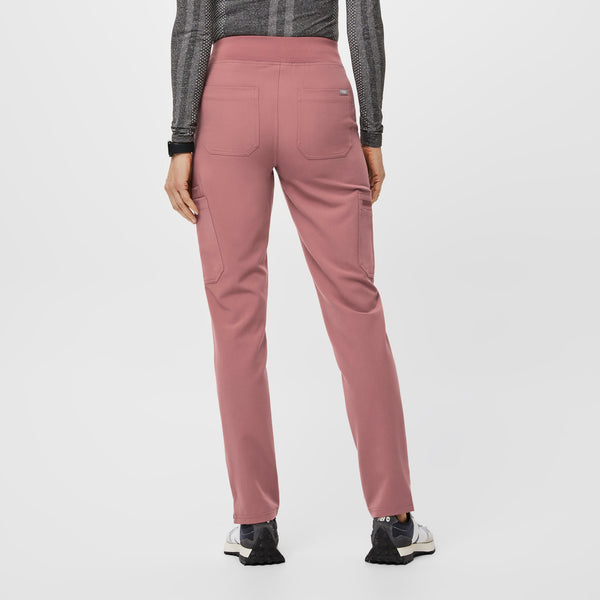 women's Mauve High Waisted Yola™ - Petite Skinny Scrub Pants (3XL - 6XL)