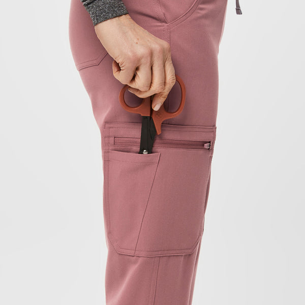 women's Mauve High Waisted Yola™ - Petite Skinny Scrub Pants (3XL - 6XL)
