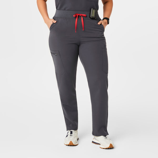 women's Charcoal High Waisted Yola™ - Petite Skinny Scrub Pants (3XL - 6XL)