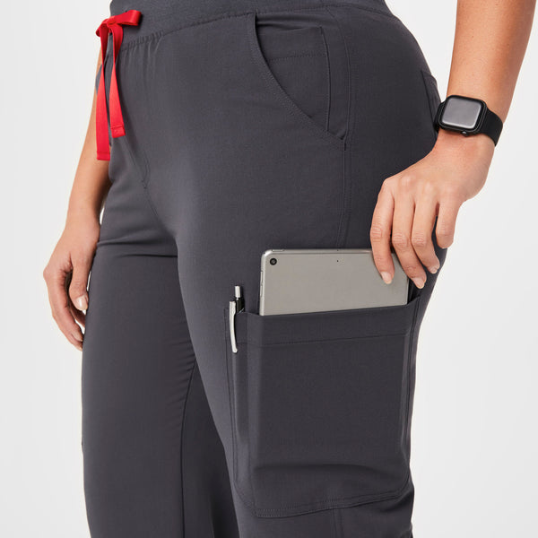 women's Charcoal High Waisted Yola™ - Petite Skinny Scrub Pants (3XL - 6XL)