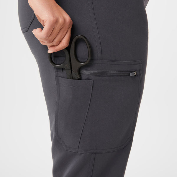 women's Charcoal High Waisted Yola™ - Petite Skinny Scrub Pants (3XL - 6XL)