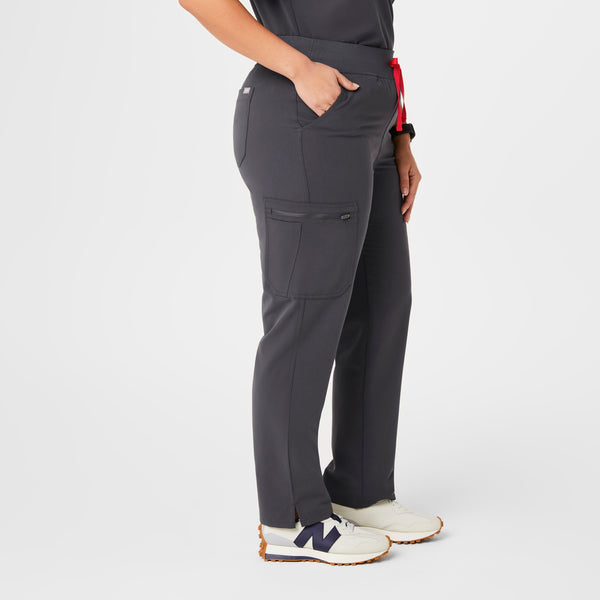 women's Charcoal High Waisted Yola™ - Petite Skinny Scrub Pants (3XL - 6XL)