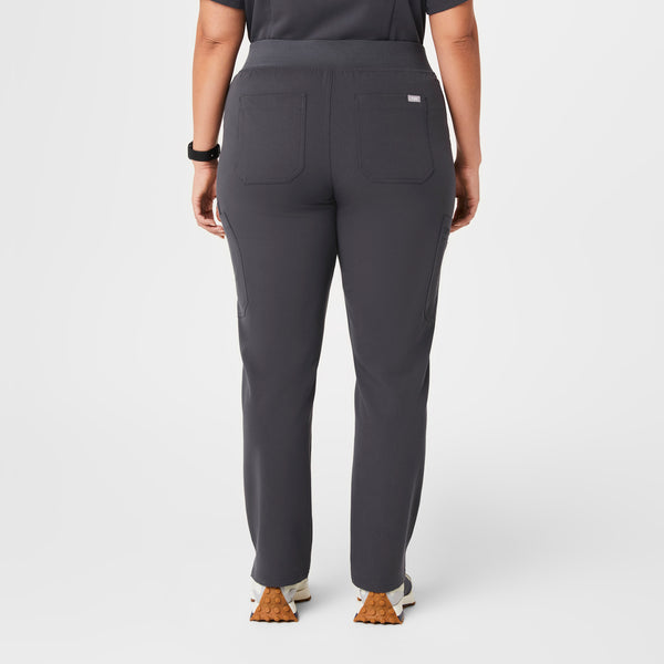 women's Charcoal High Waisted Yola™ - Petite Skinny Scrub Pants (3XL - 6XL)