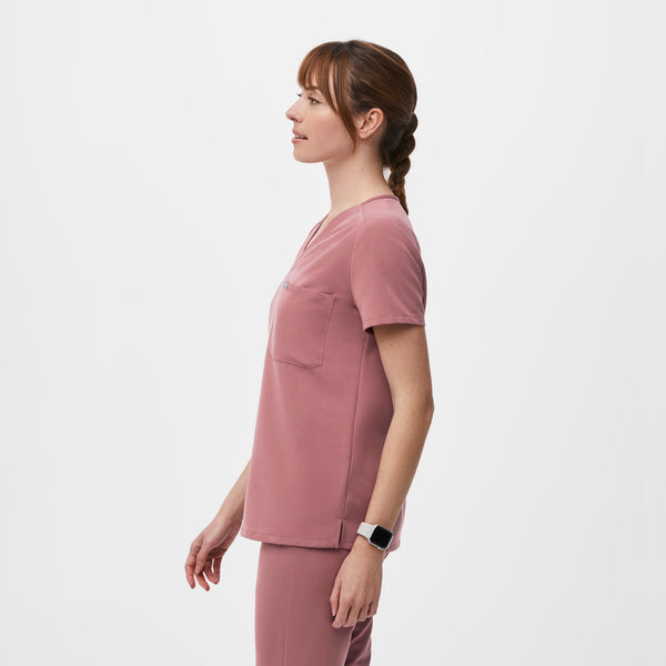 women's Mauve Catarina™ - One-Pocket Scrub Top