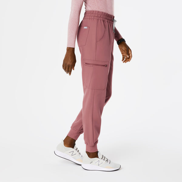 women's Mauve High Waisted Uman Relaxed - Jogger Scrub Pants