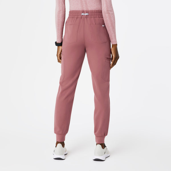 women's Mauve High Waisted Uman Relaxed - Jogger Scrub Pants