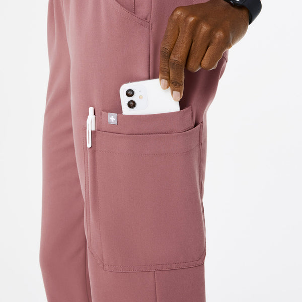 women's Mauve High Waisted Uman Relaxed - Jogger Scrub Pants