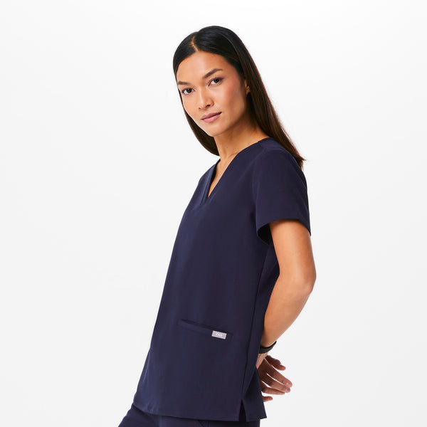 Women's Navy Casma™ - Three-Pocket Scrub Top
