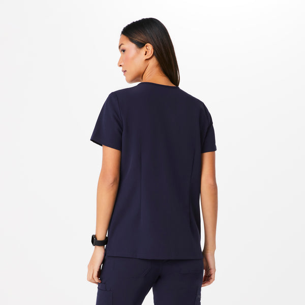 Women's Navy Casma™ - Three-Pocket Scrub Top