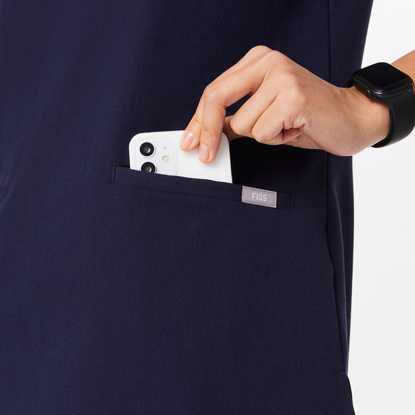 Women's Navy Casma™ - Three-Pocket Scrub Top