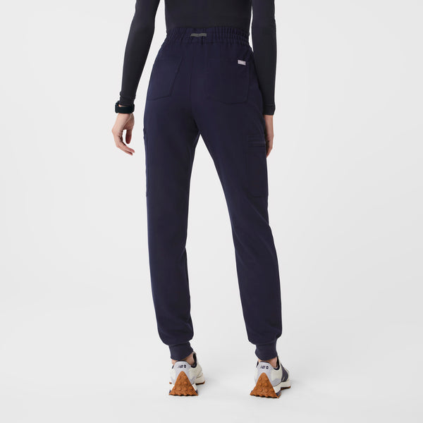 women's Navy High Waisted Uman Relaxed - Jogger Scrub Pants