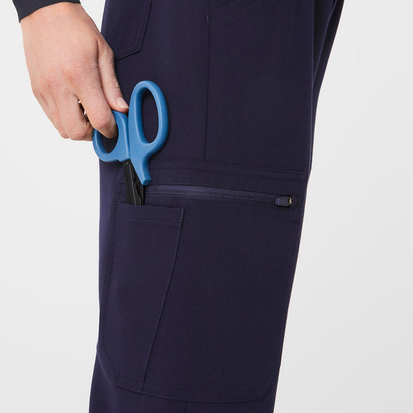 women's Navy High Waisted Uman Relaxed - Jogger Scrub Pants