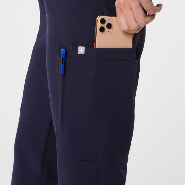 women's Navy High Waisted Uman Relaxed - Jogger Scrub Pants