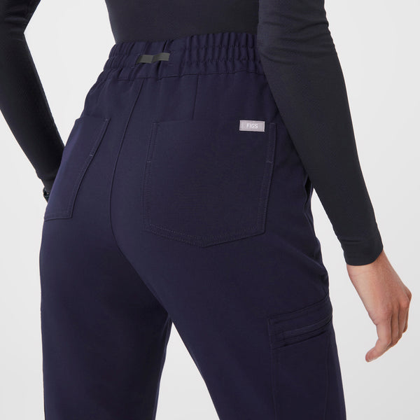 women's Navy High Waisted Uman Relaxed - Jogger Scrub Pants