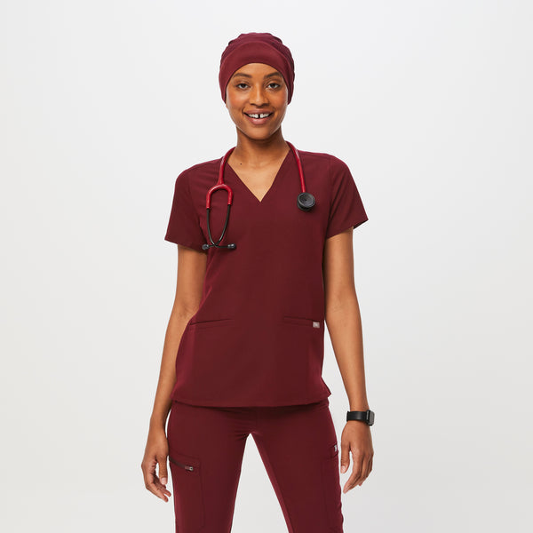 Burgundy Modern - Expandable Scrub Cap