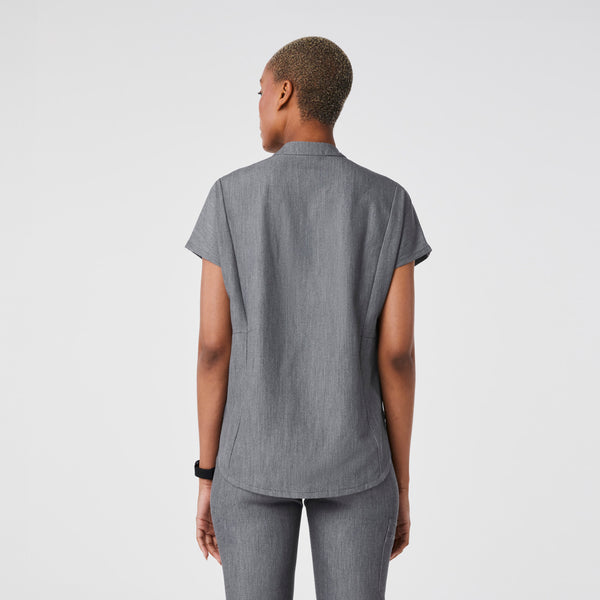 women's Graphite Montex - Mock Neck Scrub Top