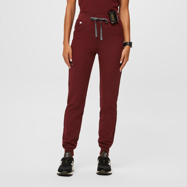 women's Burgundy Zamora™ High Waisted - Tall Jogger Scrub Pants