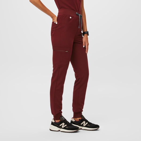 women's Burgundy Zamora™ High Waisted - Tall Jogger Scrub Pants