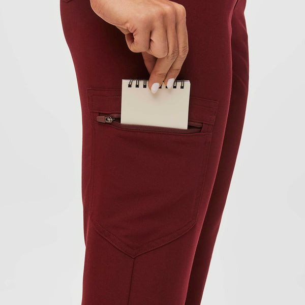 women's Burgundy Zamora™ High Waisted - Tall Jogger Scrub Pants