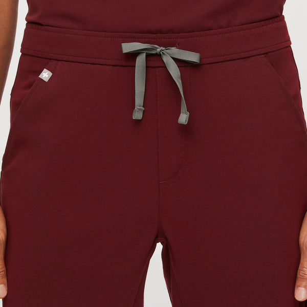 Men's Burgundy Tansen™ - Short Jogger Scrub Pants