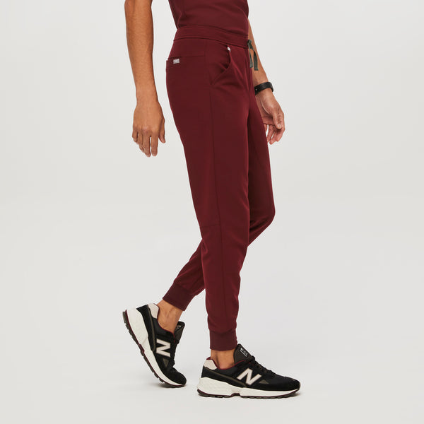 Men's Burgundy Tansen™ - Short Jogger Scrub Pants