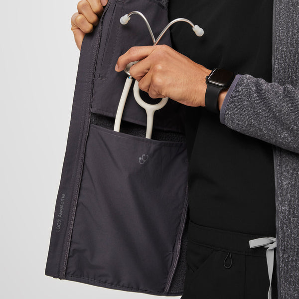 men's Heather Dark Charcoal On-Shift™ - Sweater Knit Jacket