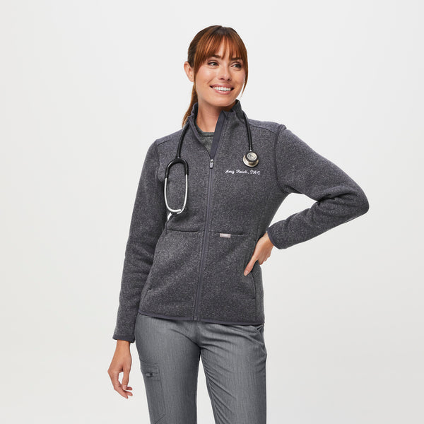 women's Heather Dark Charcoal On-Shift™ - Sweater Knit Jacket