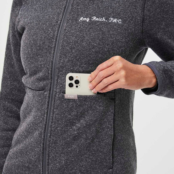 women's Heather Dark Charcoal On-Shift™ - Sweater Knit Jacket