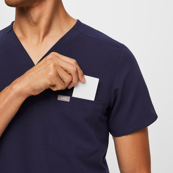 Men's Navy Chisec™ - Three-Pocket Scrub Top