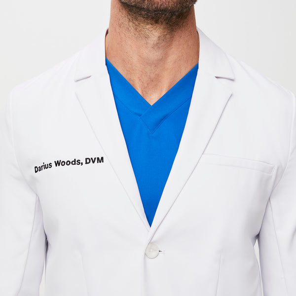 Men's White Harlem - Slim Long Lab Coat