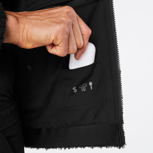 men's Black On Shift High Pile - Fleece Bomber Jacket™
