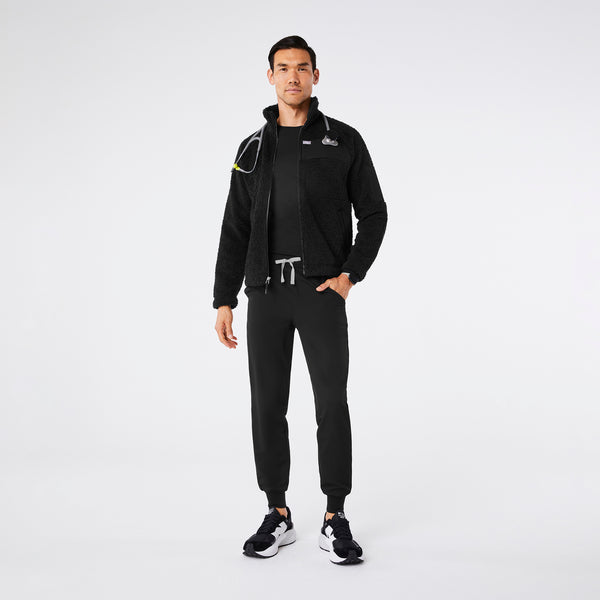 men's Black On Shift High Pile - Fleece Bomber Jacket™