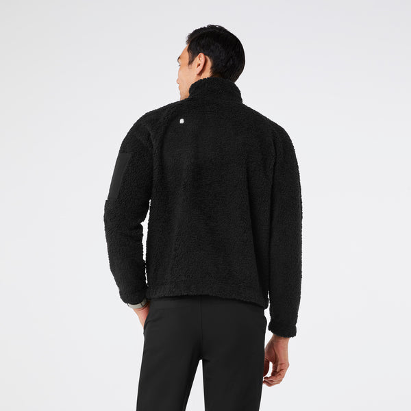 men's Black On Shift High Pile - Fleece Bomber Jacket™