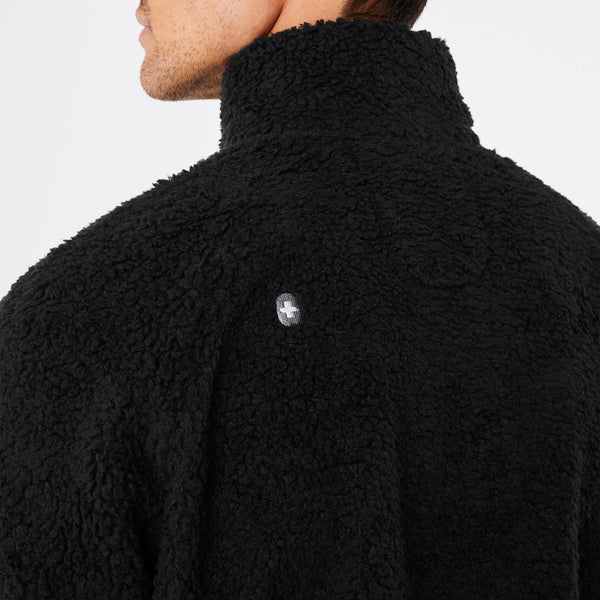 men's Black On Shift High Pile - Fleece Bomber Jacket™