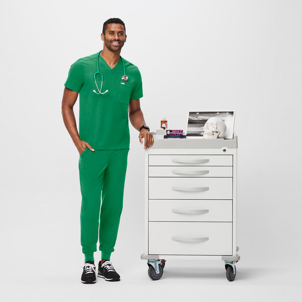 men's Indocyanine Green Leon - Three-Pocket Scrub Top™