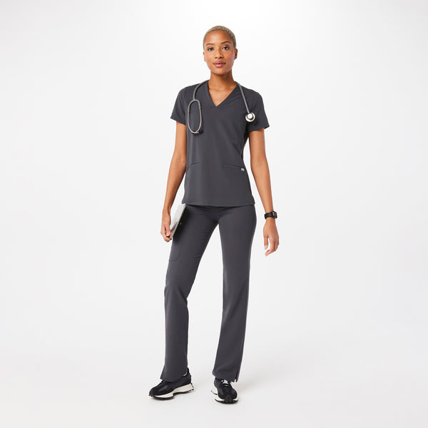 women's Charcoal Casma™- Three-Pocket Scrub Top (3XL - 6XL)