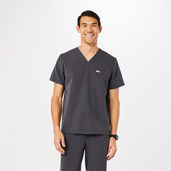 Men's Charcoal Chisec™ - Three-Pocket Scrub Top