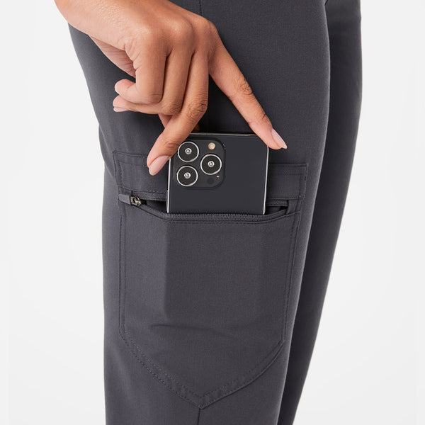 women's Charcoal High Waisted Zamora™ - Jogger Scrub Pants (3XL - 6XL)