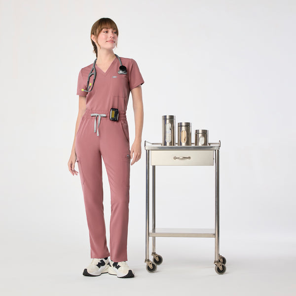 women's Mauve High Waisted Dowa - Scrub Pant