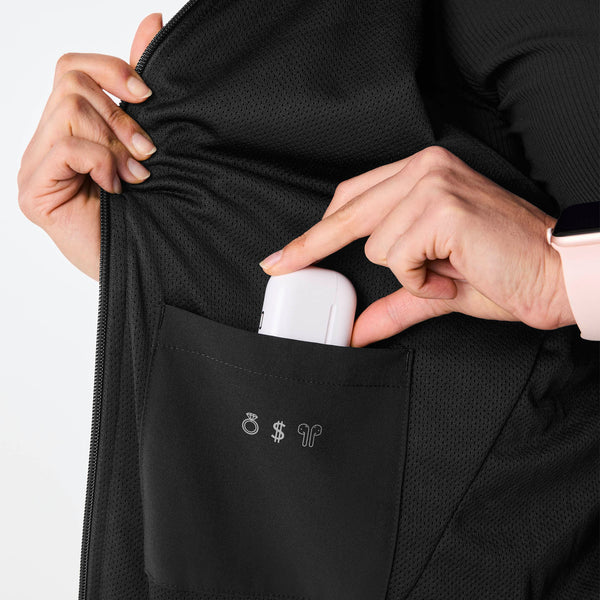 women's Black Sydney - Scrub Jacket