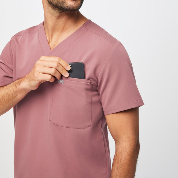 Men's Mauve Leon™ - Three-Pocket Scrub Top