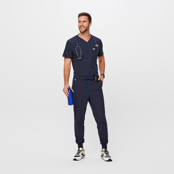 men's Navy Slim Tansen™ FREEx™ Lined - Short Jogger Scrub Pants