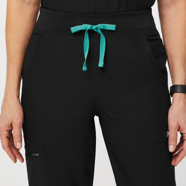 women's Black FREEx™ Lined Yola™ High Waisted - Petite Skinny Scrub Pants